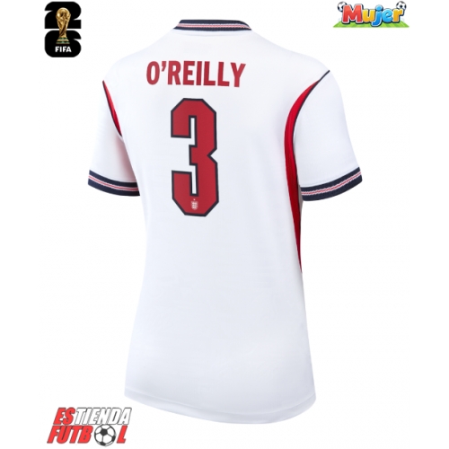 Inglaterra Nico O'Reilly #3 Primera Equipación Mujer Mundial 2026 Manga Corta